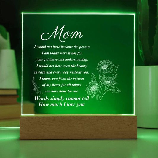To My Mom | Square Acrylic Plaque!